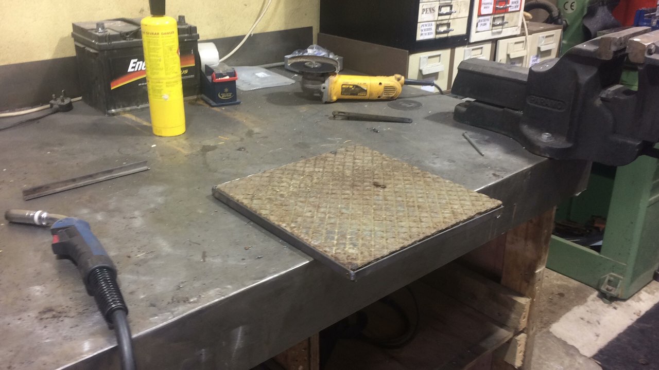  Welding a surround for a drain cover 