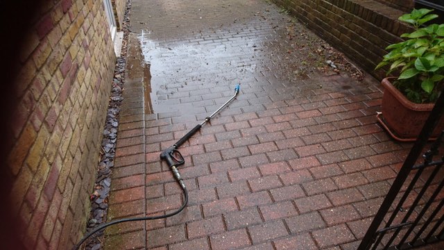 Pressure washing block paving 
