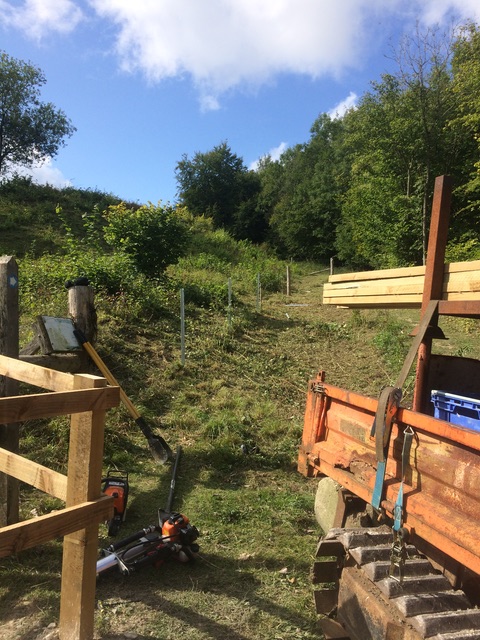  Installing kissing gates and Clipex fence posts on steep ground 