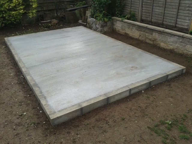  New concrete shed base 