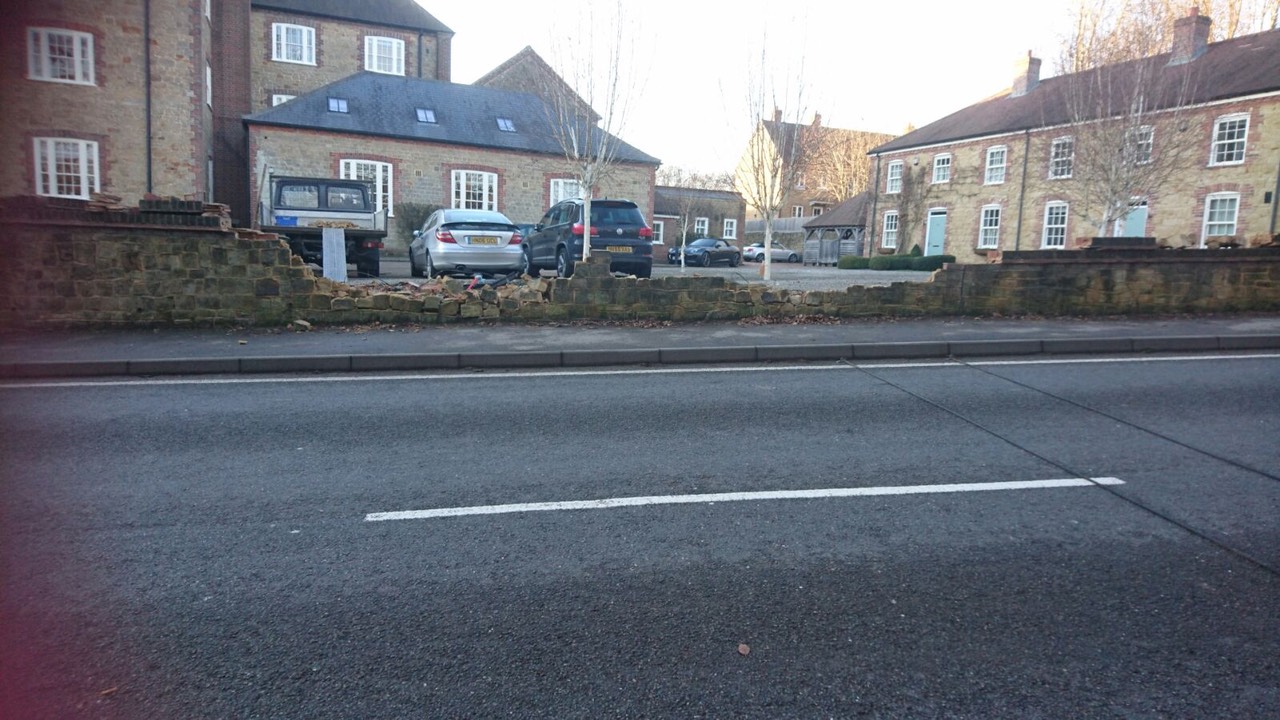  Wall repair at Budgenor Lodge 